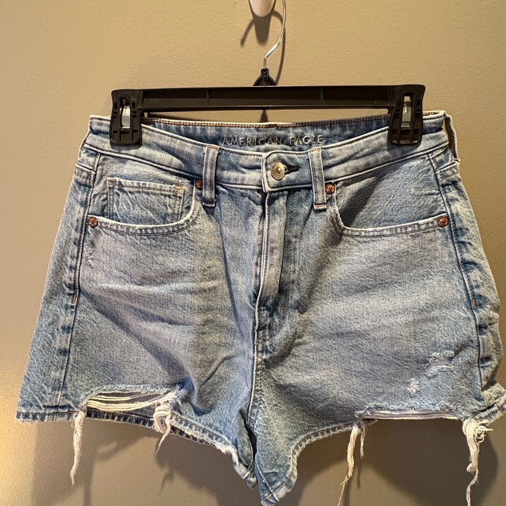 American Eagle Outfitters Distressed Blue Jean Shorts
